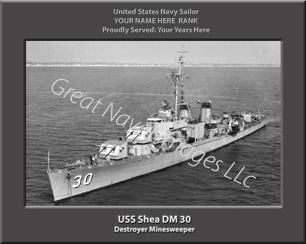 USS Shea DM 30 Personalized Navy Ship Photo