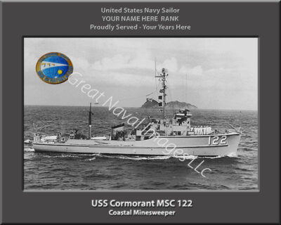 USS Cormorant MSC 122 Personalized Navy ship photo
