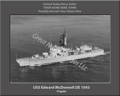 USS Edward McDonnell DE 1043 Personalized Navy Photo