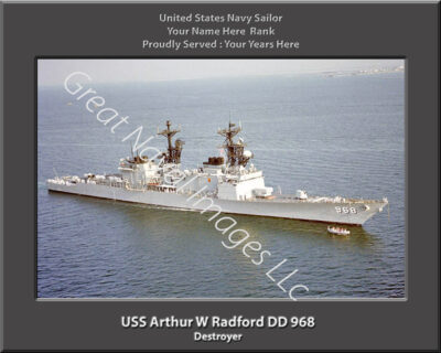 USS Arthur W Radford DD 968 Personalized Navy Ship Photo