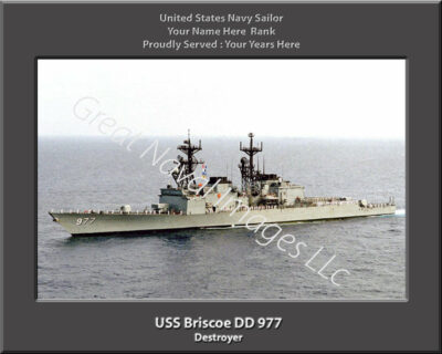 USS Briscoe DD 977 Personalized Navy Ship Photo