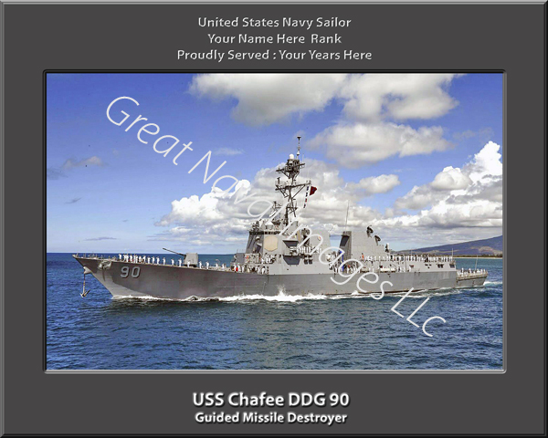 USS Chafee DDG 90 Personalized Navy Ship Photo
