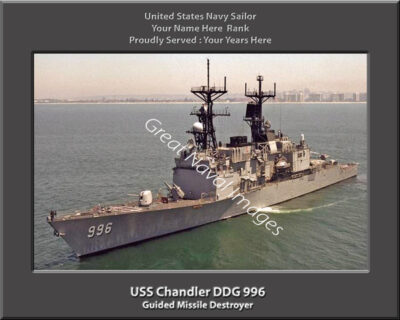 USS Chandler DDG 996 Personalized Navy Ship Photo