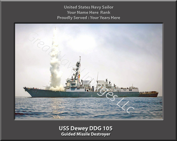 USS Dewey DDG 105 Personalized Navy Ship Photo