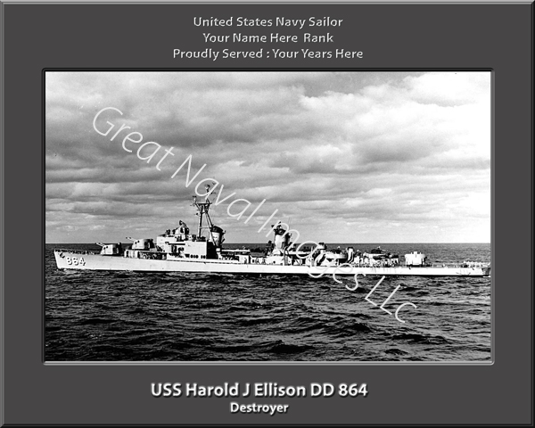 USS Harold J Ellison DD 864 Personalized Navy Ship Photo