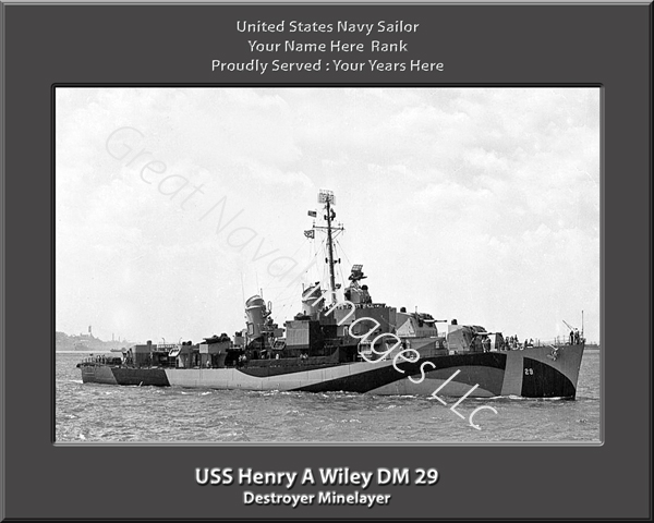 USS Henry A Wiley DM 29 Personalized Navy Ship Photo