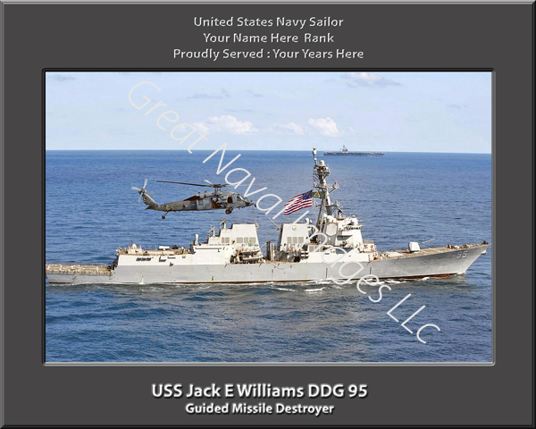 USS Jack E Williams DDG 95 Personalized Navy Ship Photo
