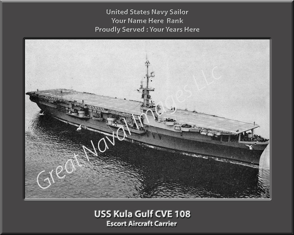 USS Kula Gulf CVE 108 Personalized Navy Ship Photo