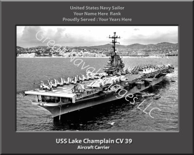 USS Lake Champlain CV 39 Personalized Navy Ship Photo