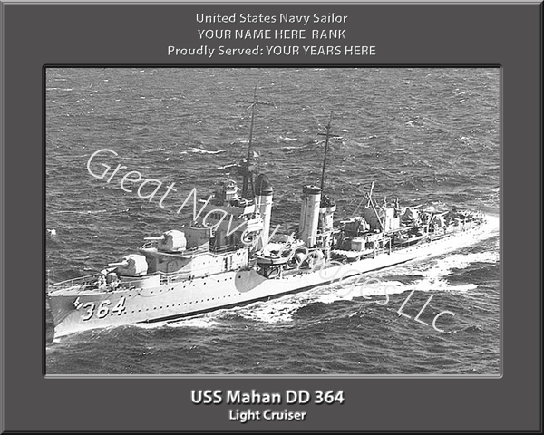USS Mahan DD 364 Personalized Navy Ship Photo
