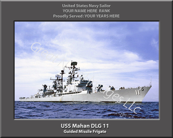 USS Mahan DLG 11 Personalized Navy Ship Photo