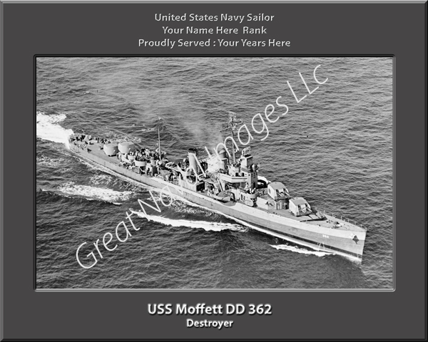 USS Moffett DD 362 Personalized Navy Ship Photo