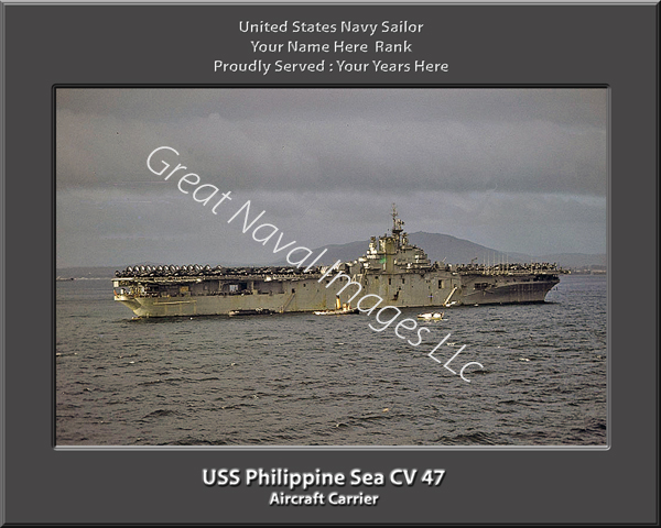 USS Philippine Sea CV 47 Personalized Navy Ship Photo