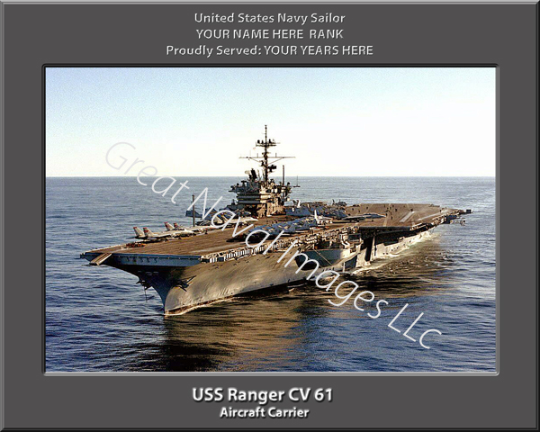 USS Ranger CV 61 Personalized Navy Ship Photo
