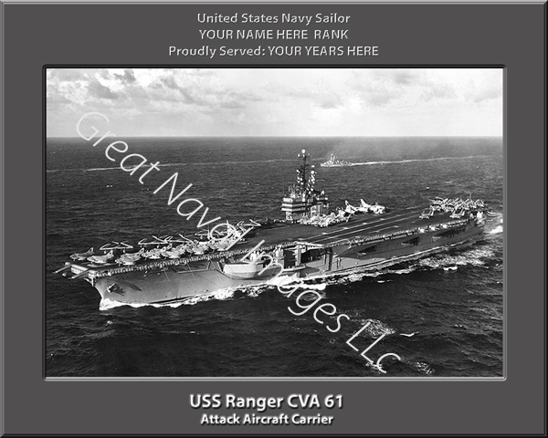 USS Ranger CVA 61 Personalized Navy Ship Photo