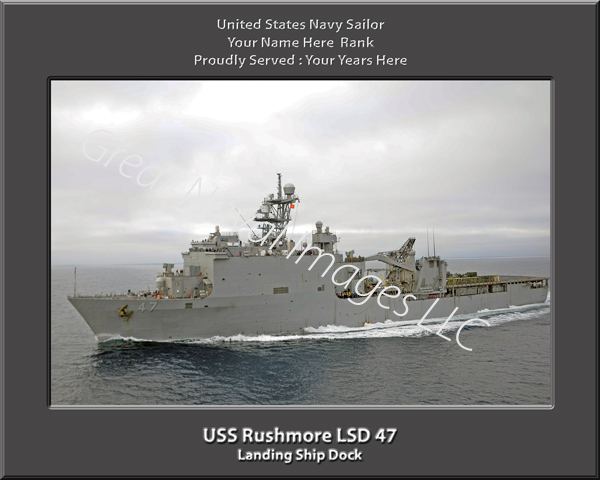 USS Rushmore LSD 47 Personalized Navy Ship Photo