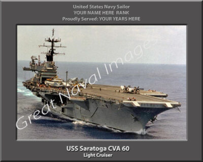 USS Saratoga CVA 60 Personalized Navy Ship Photo