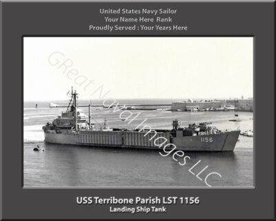 USS Terribone Parish LST 1156 Personalized Navy Ship Photo
