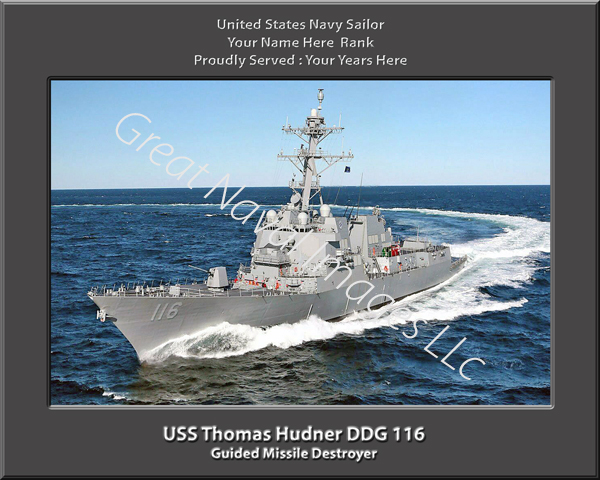 USS Thomas Hudner DDG 116 Personalized Navy Ship Photo