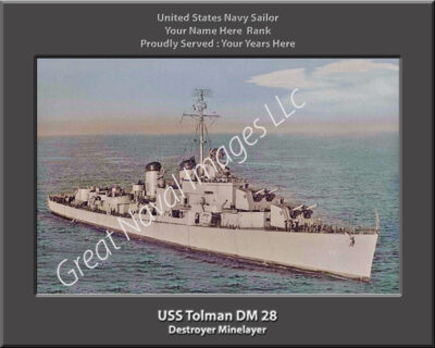 USS Tolman DM 28 Personalized Navy Ship Photo