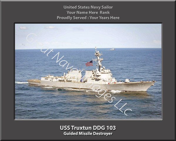 USS Truxtun DDG 103 Personalized Navy Ship Photo