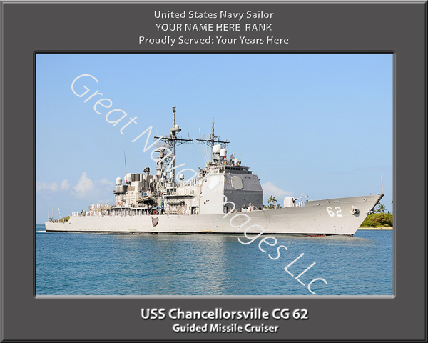 USS Chancellorsville CG 62 Personalized Navy Photo