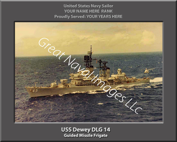 USS Dewey DLG 14 Personalized Navy Ship Photo