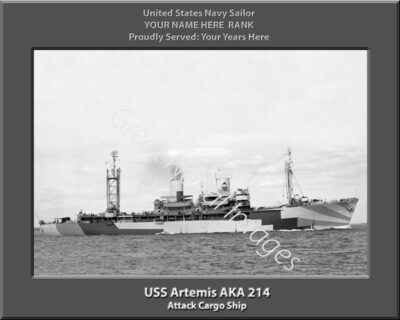 USS Artemis AKA 21 Personalized Navy Ship Photo