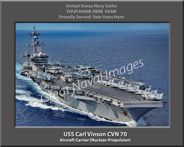 USS Carl Vinson CVN 70 Personalized Navy Ship Photo