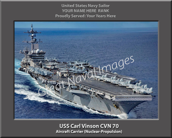 USS Carl Vinson CVN 70 Ship Photo 4 ⋆ Personalized US Navy Ship