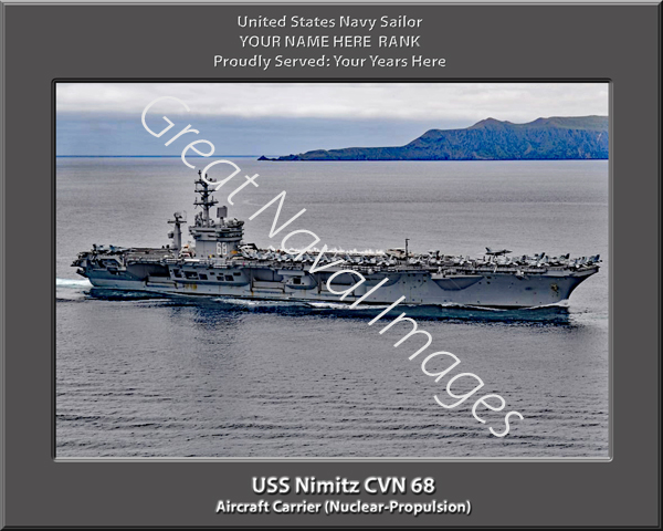 USS Nimitz CVN 68 Personalized Navy Ship Photo