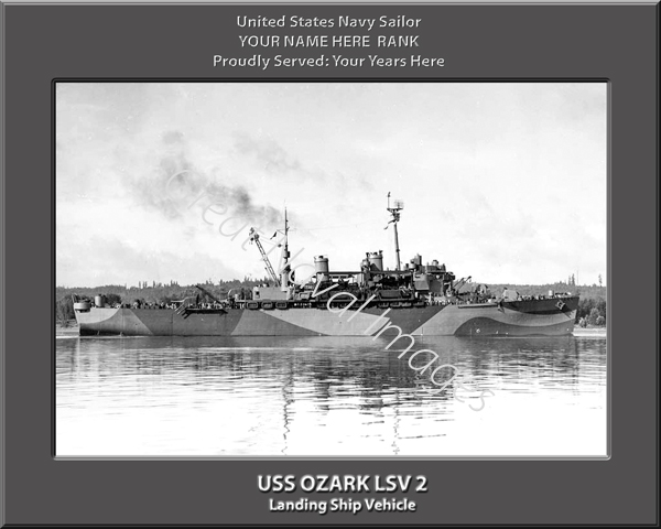 USS OZARK LSV 2 Personalized Navy Ship Photo