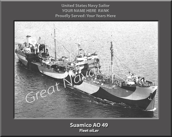 USS Suamico AO 49 Personalized Navy Ship Photo