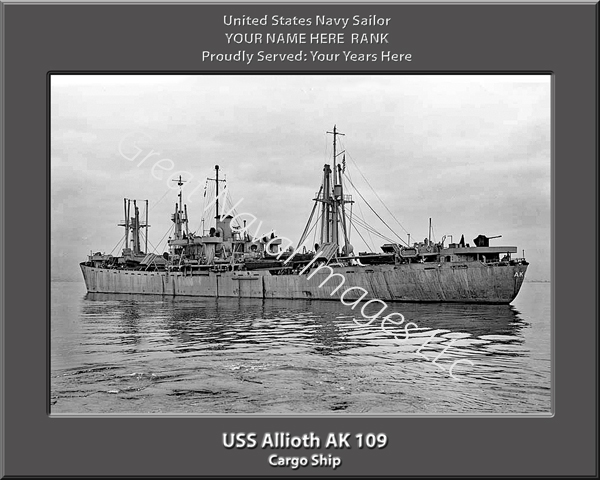 USS Allioth AK 109 Personalized Navy Ship Photo