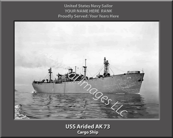 USS Arided AK 73 Personalized Navy Ship Photo