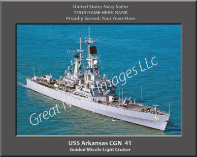 USS Arkansas CGN 41 Personalized Navy Ship Photo