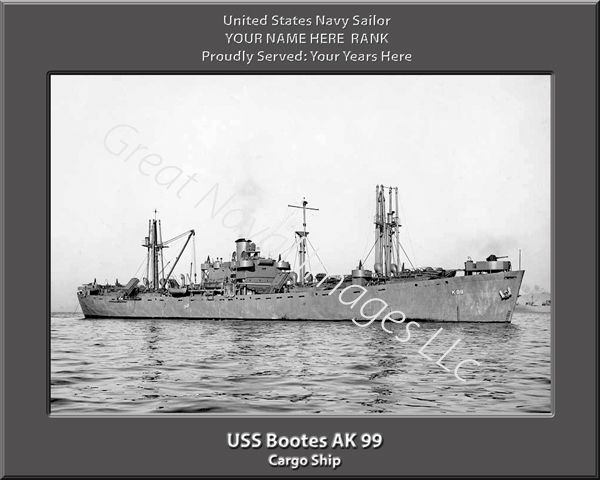 USS Booties AK 99 Personalized Navy Ship Photo