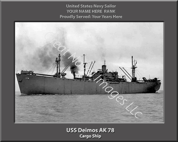 USS Deimos AK 78 Personalized Navy Ship Photo