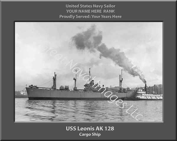 USS Leonis AK 128 Personalized Navy Ship Photo