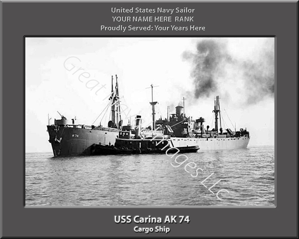 USS Carina AK 74 personalized Navy Ship Photo