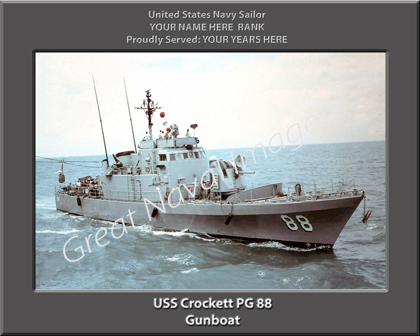 USS Crockett PG 88 Personalized Navy Ship PHoto
