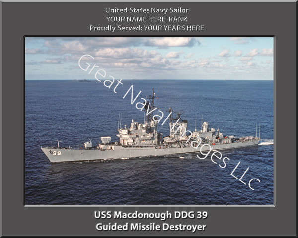 USS Macdonough DDG 39 Personalized Navy Ship Photo