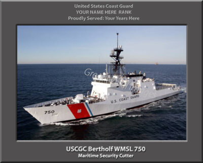 USCGC Bertholf WMSL 750 Personalized Ship Photo