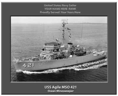 USS Agile MSO 421 Personalized Navy Ship Photo