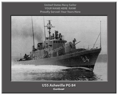 USS Asheville PG 84 Personalized Navy Shop Photo