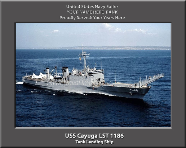 USS Cayuga LST 1186 Personalized Navy Ship Photo