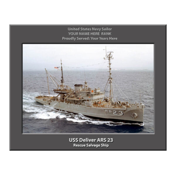 USS Deliver ARS 23 Personalized Navy Ship Photo