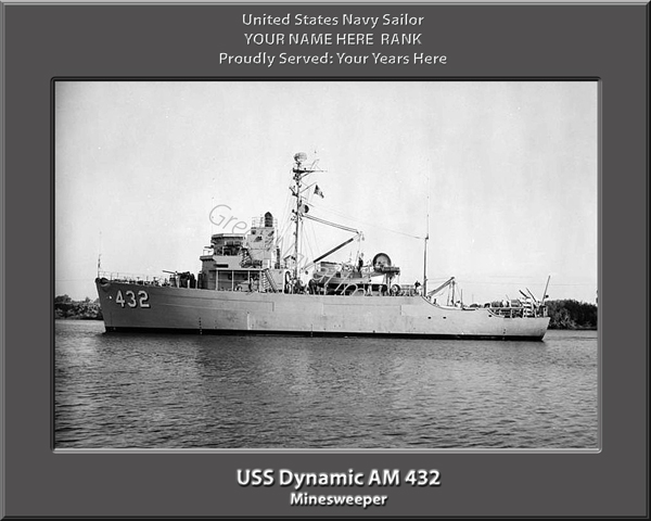 USS Dynamic AM 432 Personalized Navy Shop Photo