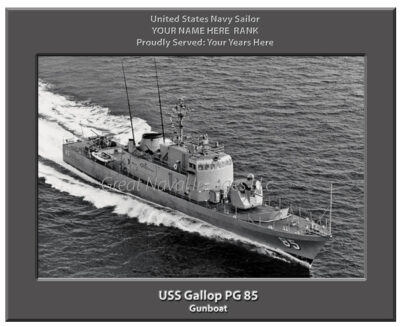 USS Gallop PG 85 Personalized Navy Ship Photo