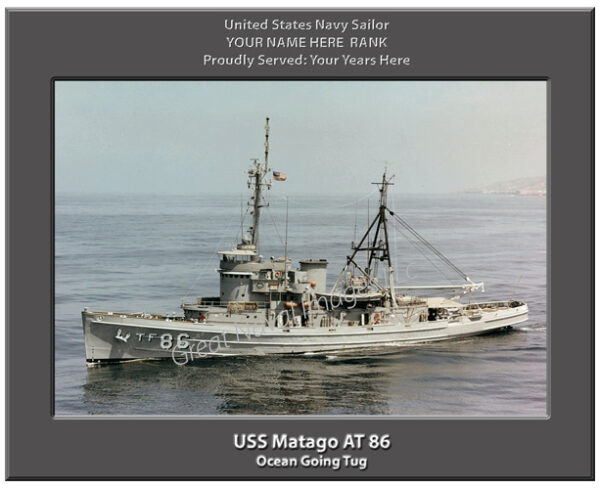 USS Matago AT 86 Personalized Navy Ship Photo